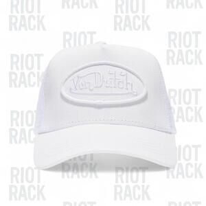 Iconic Von Dutch trucker hat in an ultra-rare all-white colorway
